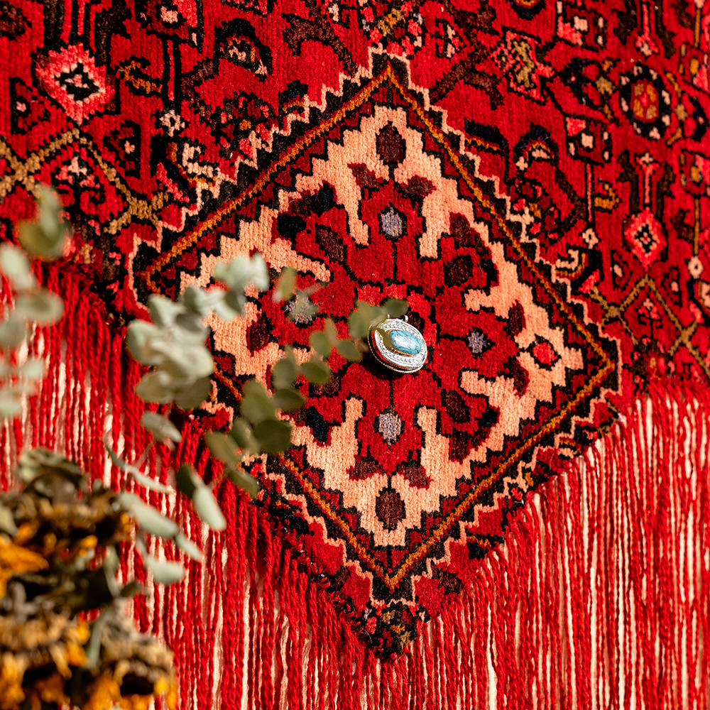 بومفرش دستبافت حسین آباد 60 ساله - Image 2