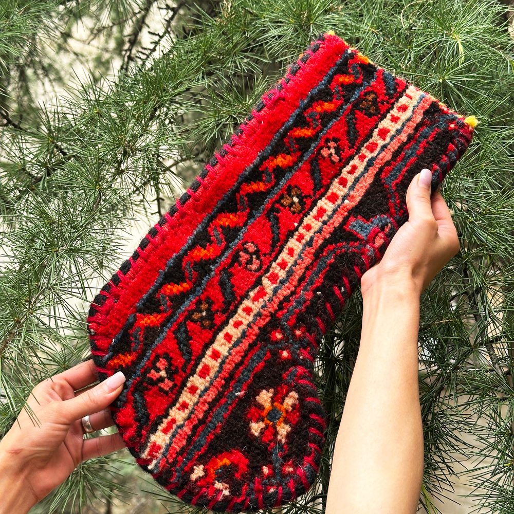جوراب فرشی کریسمسی دستبافت حسین آباد