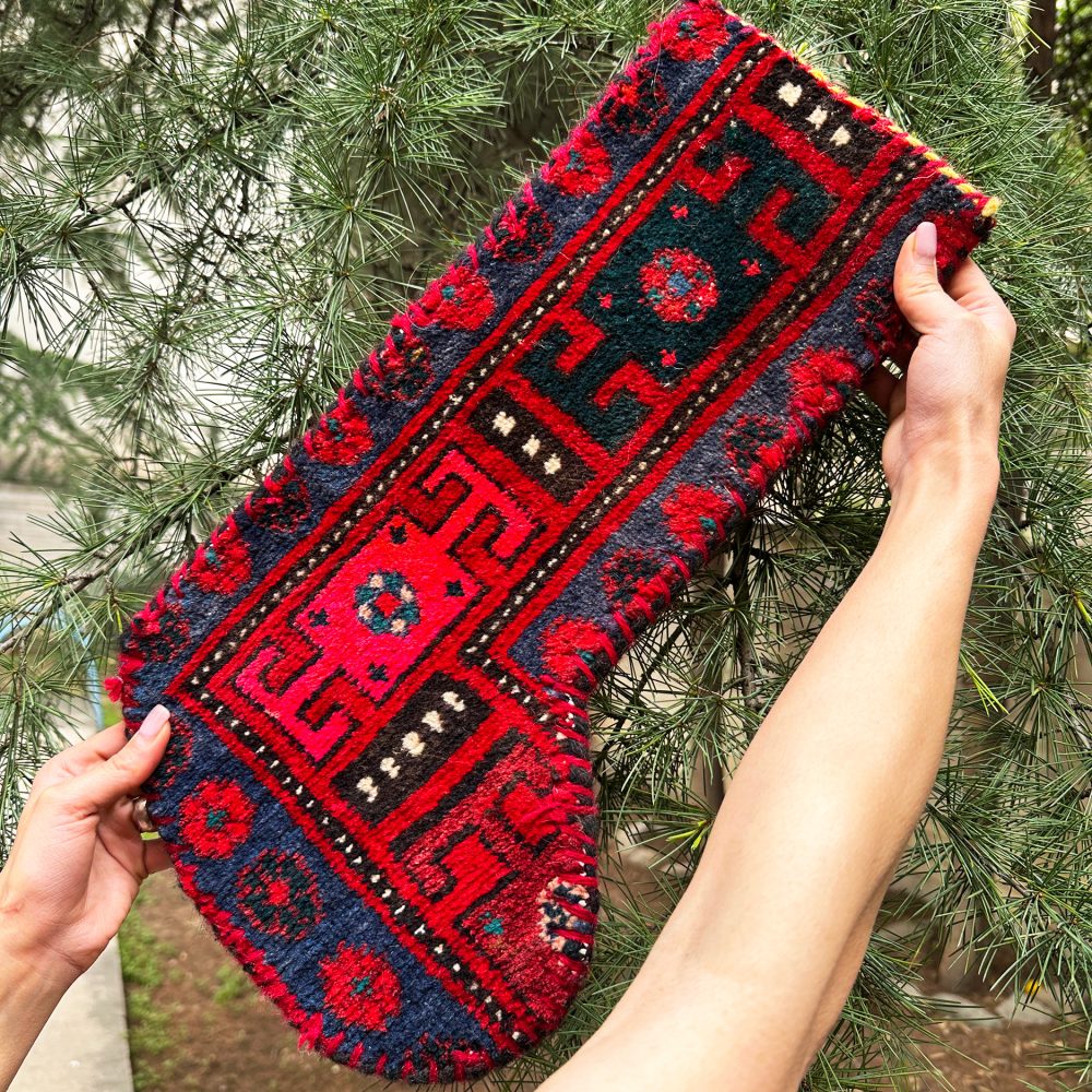 جوراب فرشی کریسمسی دستبافت همدان